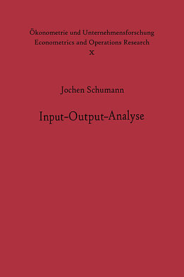 Kartonierter Einband Input-Output-Analyse von J. Schumann