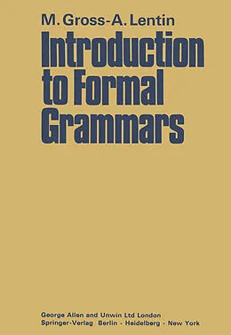 E-Book (pdf) Introduction to Formal Grammars von Maurice Gross, Andre Lentin