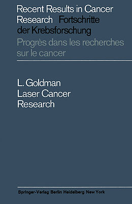 Kartonierter Einband Laser Cancer Research von Leon Goldman