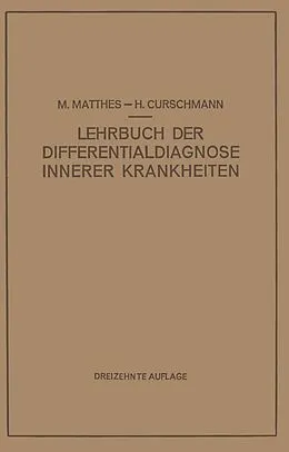 E-Book (pdf) Lehrbuch der Differentialdiagnose Innerer Krankheiten von M. Matthes