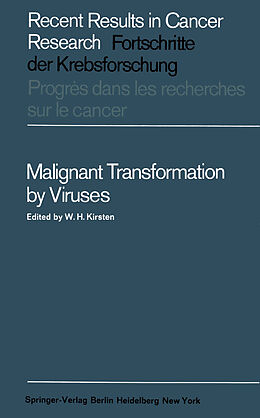 Kartonierter Einband Malignant Transformation by Viruses von 