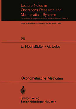 E-Book (pdf) Ökonometrische Methoden von Dieter Hochstädter, Götz Uebe