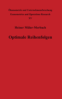 Kartonierter Einband Optimale Reihenfolgen von H. Müller-Merbach