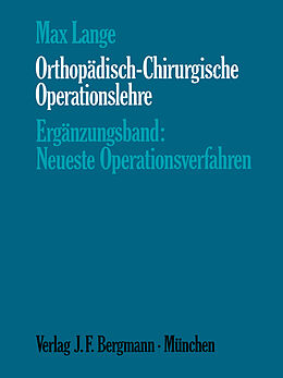 Kartonierter Einband Orthopädisch-Chirurgische Operationslehre von Max Lange