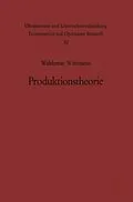 E-Book (pdf) Produktionstheorie von W. Wittmann