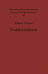 Kartonierter Einband Produktionstheorie von W. Wittmann