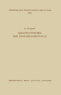 E-Book (pdf) Quantentheorie der Ionenrealkristalle von H. Stumpf