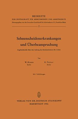 E-Book (pdf) Sehnenscheidenerkrankungen und Überbeanspruchung von W. Braun, G. Vetter