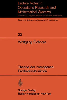E-Book (pdf) Theorie der homogenen Produktionsfunktion von W. Eichhorn
