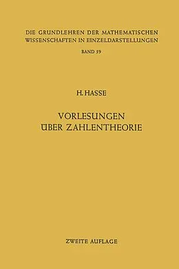 E-Book (pdf) Vorlesungen über Zahlentheorie von Helmut Hasse