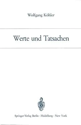 E-Book (pdf) Werte und Tatsachen von Wolfgang Köhler