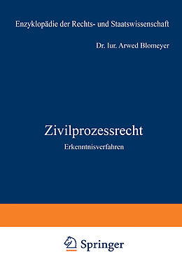 E-Book (pdf) Zivilprozessrecht von Arwed Blomeyer