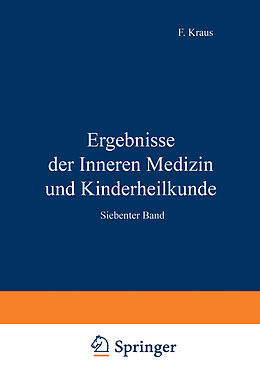 Kartonierter Einband Ergebnisse der Inneren Medizin und Kinderheilkunde von L. Langstein, Erich Meyer, A. Schittenhelm