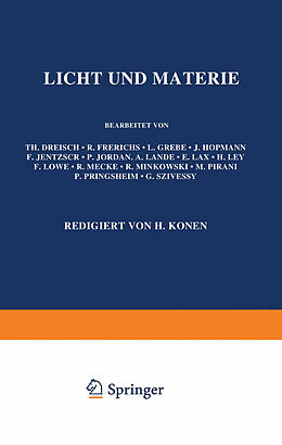 Kartonierter Einband Licht und Materie von Th. Dreisch, H. Konen