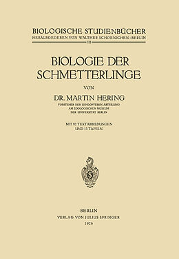 Kartonierter Einband Biologie der Schmetterlinge von Martin Hering