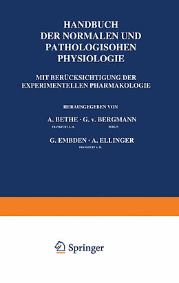 Kartonierter Einband Allgemeine Physiologie von A. Bethe, G.v. Bergmann, G. Embden