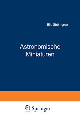 Kartonierter Einband Astronomische Miniaturen von Elis Strömgren, K.F. Bottlinger