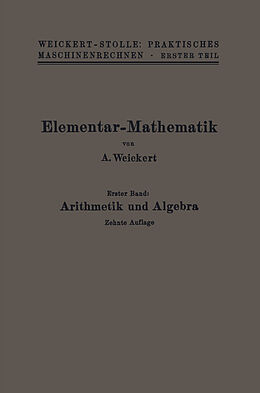 Kartonierter Einband Elementar-Mathematik von A. Weickert