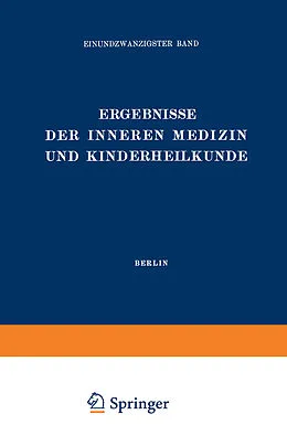 E-Book (pdf) Ergebnisse der Inneren Medizin und Kinderheilkunde von L. Langstein, Erich Meyer, A. Schittenhelm