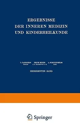 E-Book (pdf) Ergebnisse der Inneren Medizin und Kinderheilkunde von L. Langstein, Erich Meyer, A. Schittenhelm