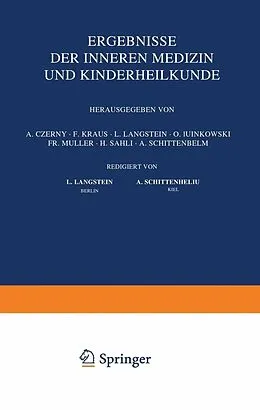 E-Book (pdf) Ergebnisse der Inneren Medizin und Kinderheilkunde von L. Langstein, A. Schittenhelm