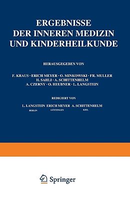 E-Book (pdf) Ergebnisse der Inneren Medizin und Kinderheilkunde von L. Langstein, A. Schittenhelm