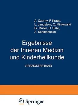 E-Book (pdf) Ergebnisse der Inneren Medizin und Kinderheilkunde von L. Langstein, A. Schittenhelm