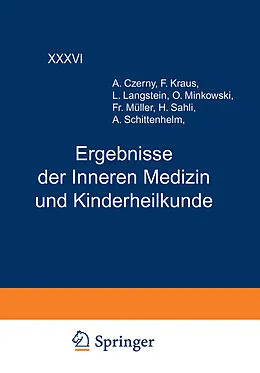 E-Book (pdf) Ergebnisse der Inneren Medizin und Kinderheilkunde von L. Langstein, A. Schittenhelm