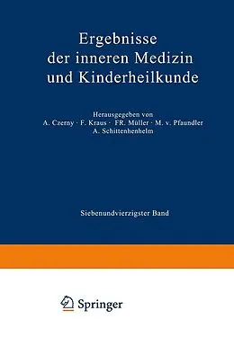 E-Book (pdf) Ergebnisse der Inneren Medizin und Kinderheilkunde von M. v. Pfaundler, A. Schittenhelm
