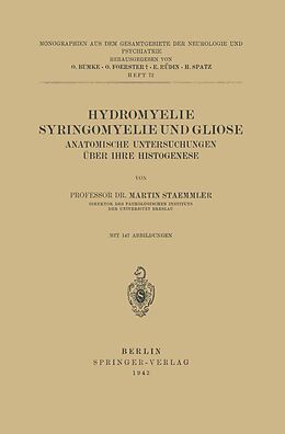 E-Book (pdf) Hydromyelie Syringomyelie und Gliose von Martin Staemmler