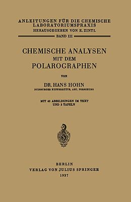 E-Book (pdf) Chemische Analysen mit dem Polarographen von Hans Hoh