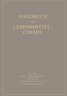 E-Book (pdf) Essig Bedarfsgegenstände Geheimmittel von E. Bames, A. Behre, A. Beythien