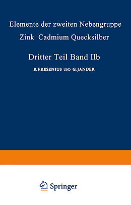 E-Book (pdf) Elemente der Zweiten Nebengruppe von Herbert Funk, Margarete Lehl-Thalinger, Erich Pohland