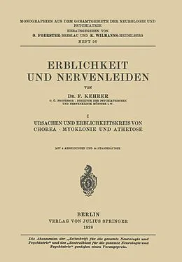 E-Book (pdf) Erblichkeit und Nervenleiden von F. Kehrer