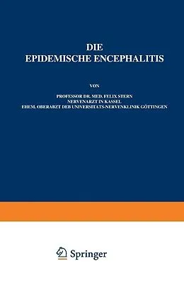 E-Book (pdf) Die Epidemische Encephalitis von Felix Stern