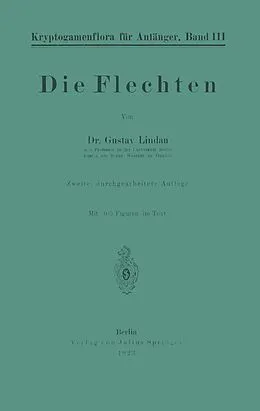 E-Book (pdf) Die Flechten von Gustav Lindau