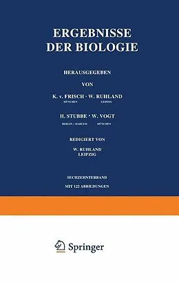 E-Book (pdf) Ergebnisse der Biologie von K.v. Frisch, R. Goldschmidt, W. Ruhland
