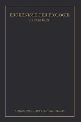 E-Book (pdf) Ergebnisse der Biologie von K.v. Frisch, R. Goldschmidt, W. Ruhland