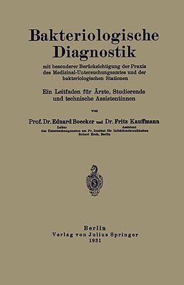 E-Book (pdf) Bakteriologische Diagnostik von NA Böcker, NA Kauffmann