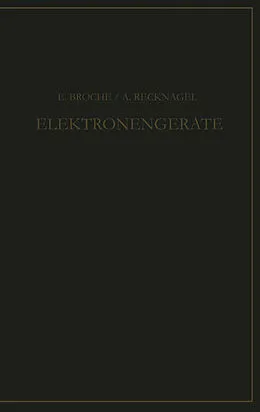 E-Book (pdf) Elektronengeräte von E. Brüche, A. Recknagel