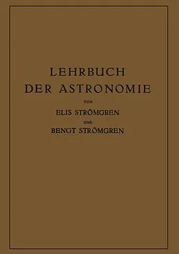 E-Book (pdf) Lehrbuch der Astronomie von Elis Strömgren, Bengt Strömgren
