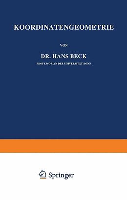 E-Book (pdf) Koordinaten-Geometrie von Hans Beck