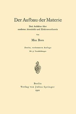 E-Book (pdf) Der Aufbau der Materie von Max Born