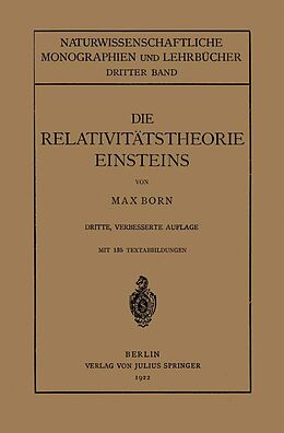 E-Book (pdf) Die Relativitätstheorie Einsteins und Ihre Physikalischen Grundlagen von Max Born
