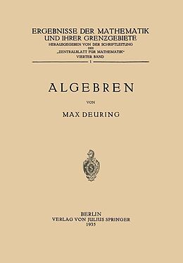 E-Book (pdf) Algebren von Max Deuring
