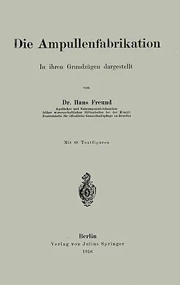 E-Book (pdf) Die Ampullenfabrikation von Hans Freund