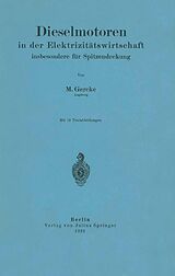 E-Book (pdf) Dieselmotoren in der Elektrizitätswirtschaft, insbesondere für Spitzendeckung von Maximilian Gercke