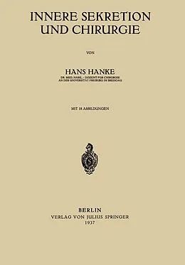 E-Book (pdf) Innere Sekretion und Chirurgie von Hans Hanke