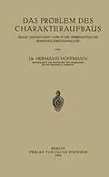 E-Book (pdf) Das Problem des Charakteraufbaus von Hermann Hoffmann