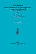 E-Book (pdf) Eine Lösung für die Berechnung der biegsamen rechteckigen Platten von S. Iguchi